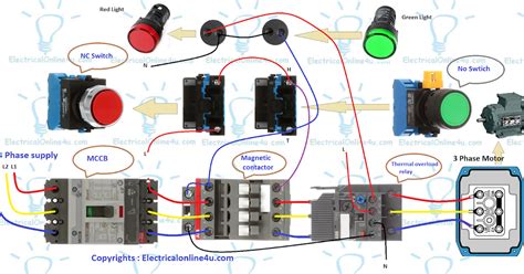 diagram wiring diagram kontaktor  phase mydiagramonline
