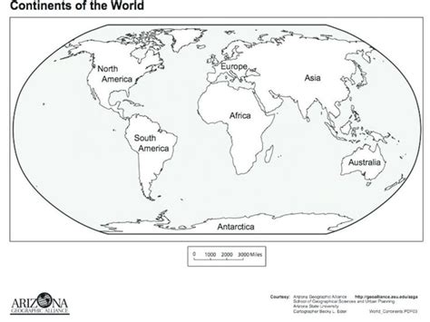 printable  continents coloring page