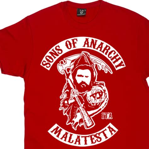 sons of anarchy errico malatesta t shirt redmolotov