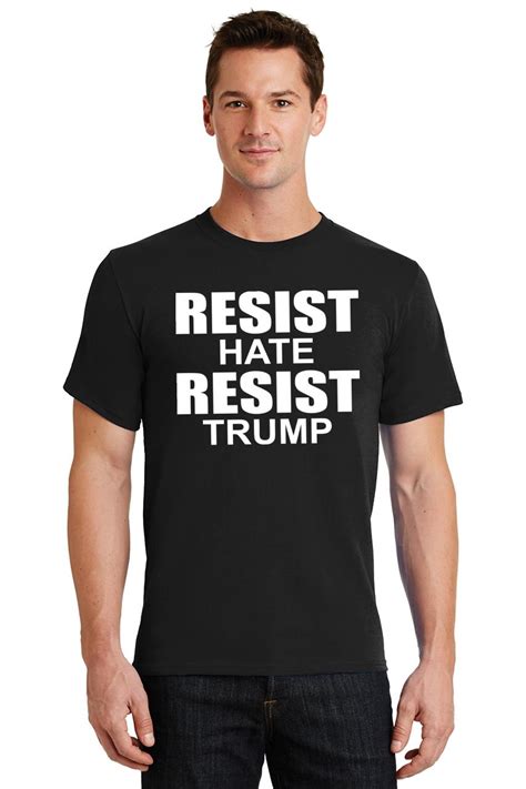mens resist hate resist trump t shirt politics anti trump democrat