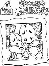 Coloring Ruby Max Siblings Sweet Wecoloringpage Pages sketch template