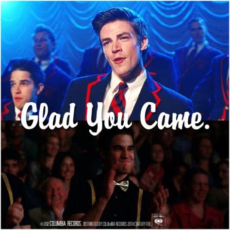 glad you came actually loved this version of this song shows glee grant gustin