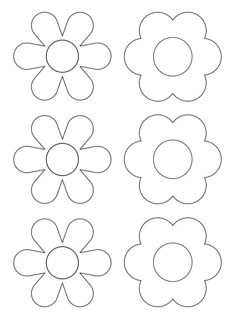 printable flower templates coloring home flower template