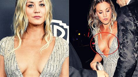 kaley cuoco cleavage boobs at the golden globes afterparty youtube