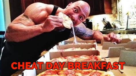plan  cheat day breakfast  dwayne  rock johnson