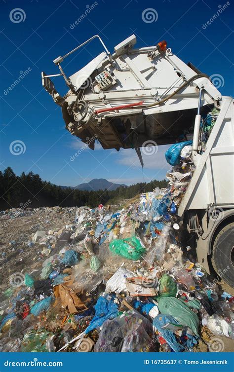 dumping truck stock image image  disposal transport