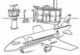 Airport Coloring Pages Print sketch template
