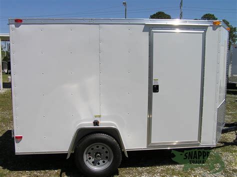 sa trailer white double doors side door snapper trailers