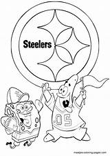 Steelers Coloring Pages Spongebob Pittsburgh Logo Football Nfl Bengals Printable Apple Cartoon Color Drawing Playing Kids Getcolorings Getdrawings Maatjes Go sketch template