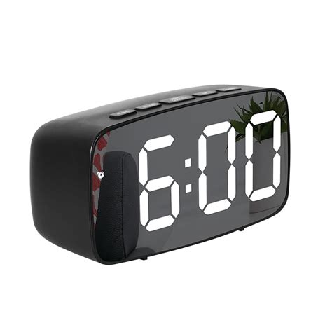 led mirror digital alarm clock electronic  table multifunction