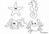 Sea Coloring Animals Pages Ocean Creatures Life Animal Underwater Under Printable Print Kids Color Scene Deep Sheets Water Drawing Floor sketch template