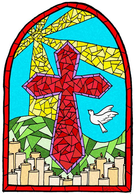 stained glass cross  musicqueen  deviantart