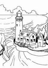 Coloring Lighthouse Pages Printable Edupics Color Adult Getcolorings Large sketch template