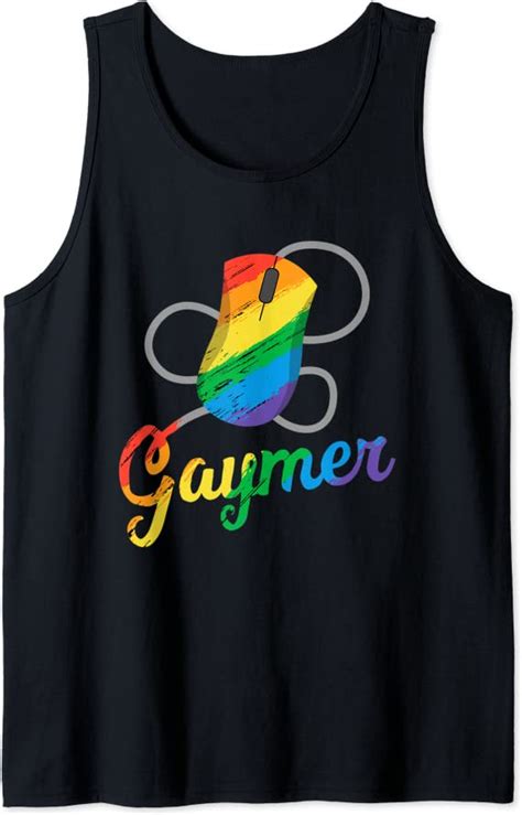 gay computer gaymer geek pride lgbt gaming gamer tank top
