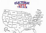 Map Electoral College Worksheet Printable Coloring Kids sketch template