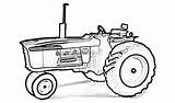 Tractor Coloring Pages Old Getdrawings Drawing Colouring Comments sketch template