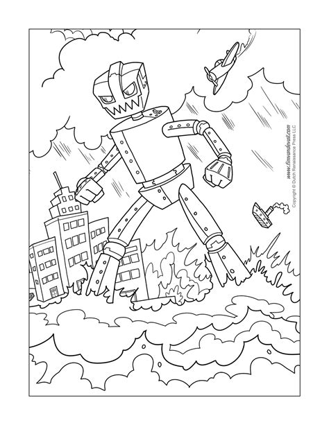 printable robot coloring pages coloring pages  kids