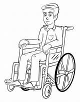 Wheelchair Rotelle Sedia sketch template