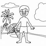 Coloring Beach Beginning Pages Boy Kids Playground Drawn Hand Clipart Getcolorings Happy Sheets Getdrawings Illustrations Dreamstime Vectors sketch template