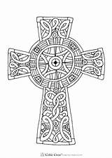 Coloring Pages Celtic Printable Cross Adult Printablee Mandala Via sketch template
