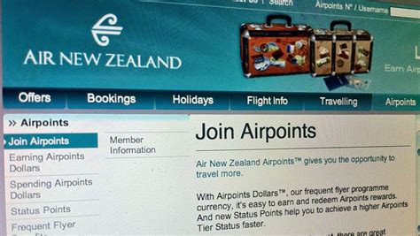 air  zealand airpoints frequent flyer account   executive traveller
