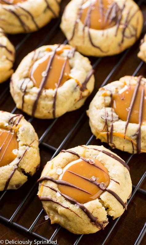 Salted Caramel Chocolate Chip Cookies Deliciously Sprinkled