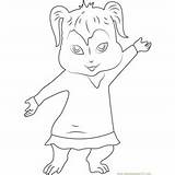 Coloring Eleanor Chipmunks Chipwrecked Alvin Pages Simon Coloringpages101 sketch template