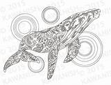 Coloring Pages Whale Adult Wall Gift Zentangle Etsy Getdrawings Getcolorings Choose Board sketch template