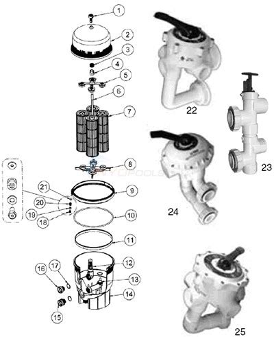 pentair quad de filter parts inyopoolscom