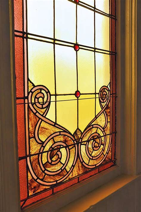 Large Arched Stained Glass Church Window Two Available