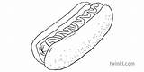 Hotdog Twinkl sketch template