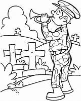 Remembrance Soldier Anzac Blowing Coloringsun sketch template