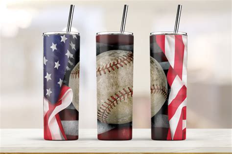 Usa Baseball 20oz Skinny Tumbler Graphic By Lindesign · Creative Fabrica