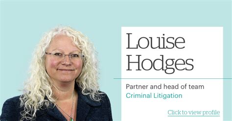 Louise Hodges Kingsley Napley Independent Law Firm Of The Year