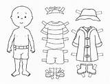 Doll Paper Template Boy Child Coloring Kids Pages sketch template