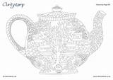 Coloring Teapot Colouring Tea Pages Book Time Cliparts Clipart Print Barbaragrayblog Mindfulness Barbara Gray Printable Teacup Sheets Library sketch template