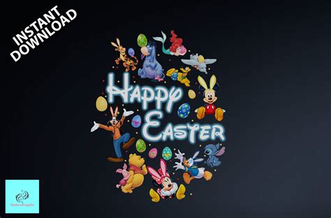happy easter disney pngdisney characters png mickey minnie etsy