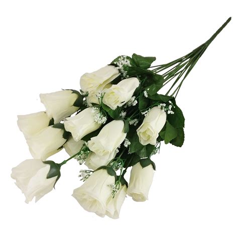 18 head rose bud bouquet artificial silk flowers fake funeral ebay