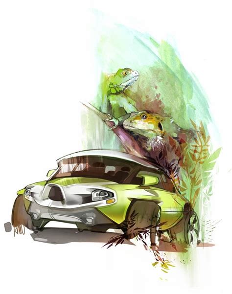 pin  lucia lee  illust renderings car design sketch car design