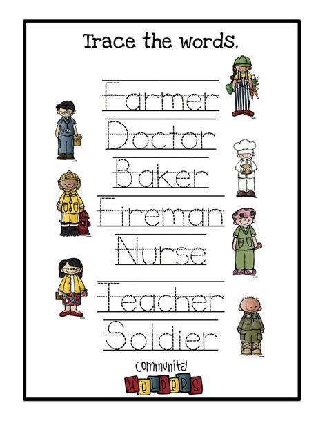 community helpers printable  preschool printables crafts