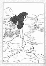 Moana Vaiana Ausmalbilder Ausmalen Pestering Barco Prinzessin Tofive Malvorlagen sketch template