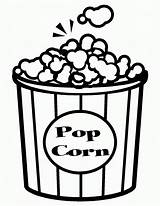 Popcorn Alimentos Coloringpagesfortoddlers Coloringhome Educative Educativeprintable sketch template