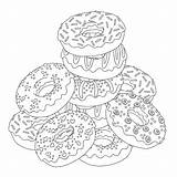 Coloring Donut Pages Donuts Unicorn Pusheen Printable Template Doodling Doodle If Popular Coloringhome sketch template