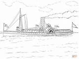 Ausmalbilder Schiffe Mississippi Malvorlagen Boote Stoomboot Dampfschiff Zeichnen Ausmalbild Steamboat Ausdrucken Ships sketch template