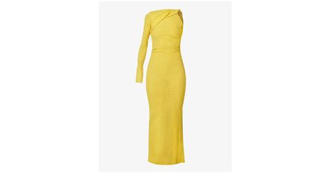 Camilla And Marc Cypress Cut Out Wool Blend Midi Dress In Yellow Lyst