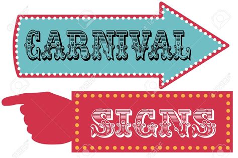 printable carnival directional signs  printable templates