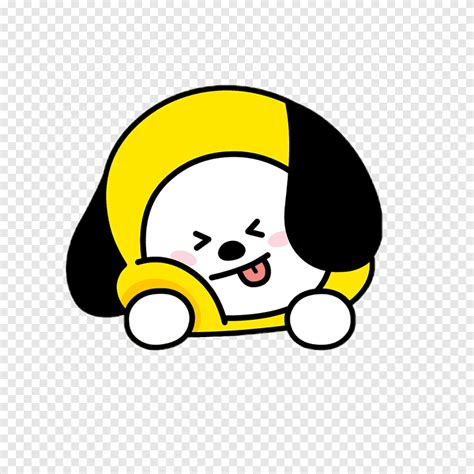 yellow  white dog illustration bts    wings south korea