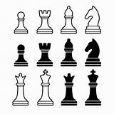 Schachfiguren Schachfigur Schach sketch template