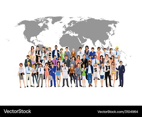 group people world map royalty  vector image