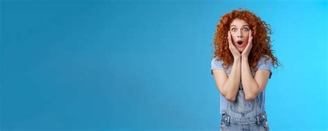 Free Photo Amazed Gasping Shocked Wondered Redhead Attractive Curly